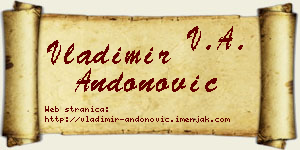 Vladimir Andonović vizit kartica